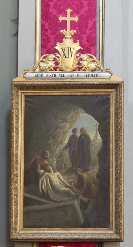 Via Crucis - Gesù deposto nel sepolcro, 1896, 1897, chiesa della Trasfigurazione di N.S.G.C., Breno (BS)